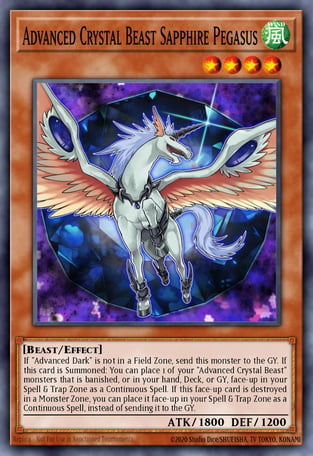 Advanced Crystal Beast Sapphire Pegasus Yu Gi Oh Card Database Ygoprodeck