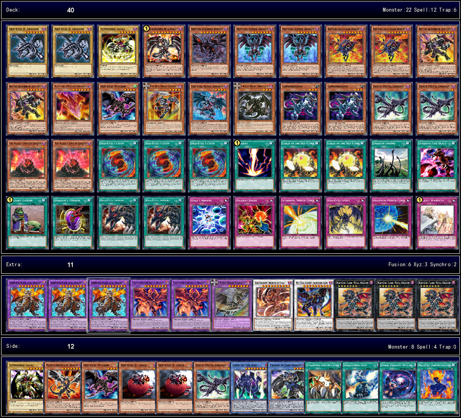 Extra Deck *Ready to Play* Competitive Red-Eyes Deck Yugioh