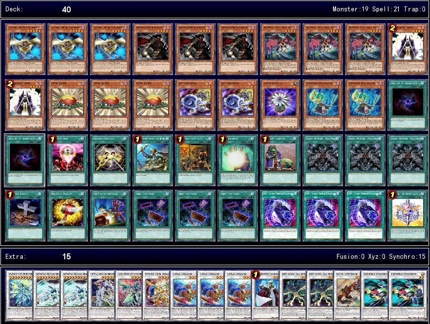 YUGIOH Stardust Sifr Divine Dragon Deck COMPLETE 44 Cards with Extra Deck.