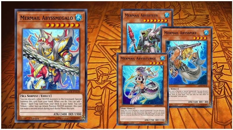 Details about   ABYR-EN015 YUGIOH 3x Mermail Abyssgunde - Playset Rare - mixed Ed 