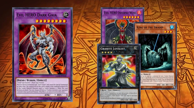 YUGIOH Evil Hero Dark Gaia Deck Extra Cards Dark World & More Complete 40 