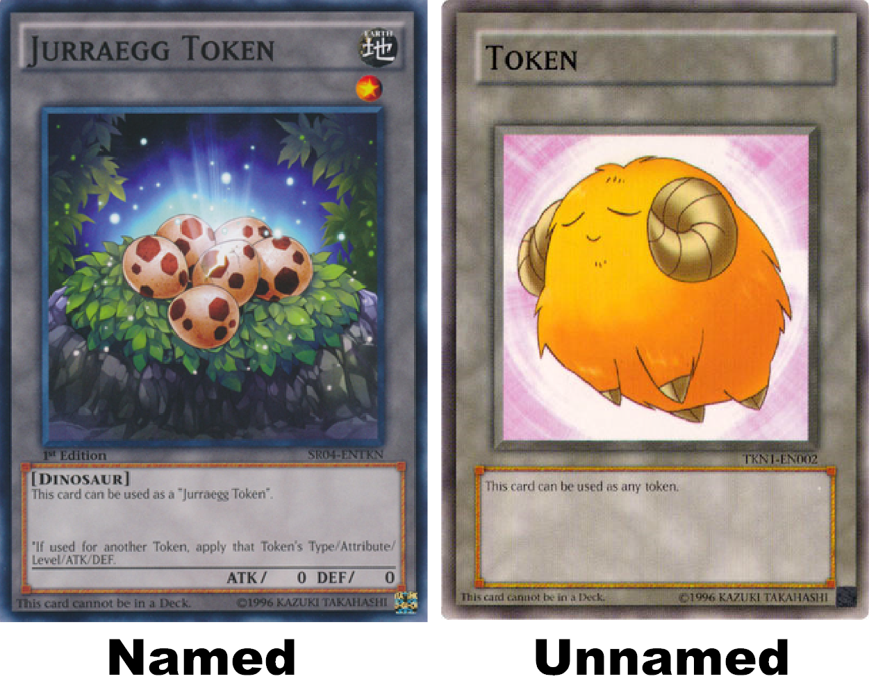 On my collection checklist, I have "Token" as one entry and the named ones as separate entries.